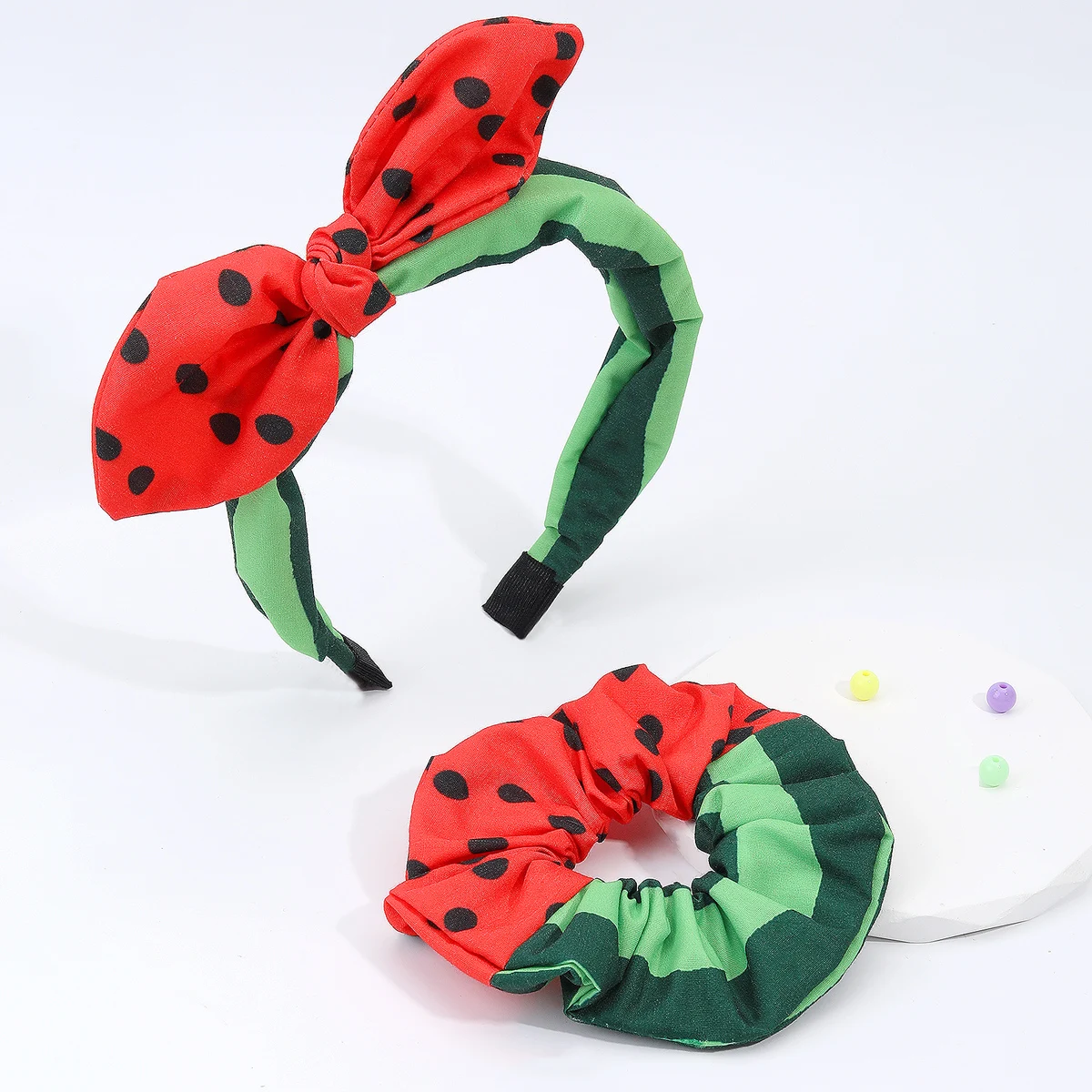 Headband Cute Watermelon Rabbit Ear Hairband Fashion Watermelon Print Hair Tie Children Fashion Cute Headwear Hair Accessories