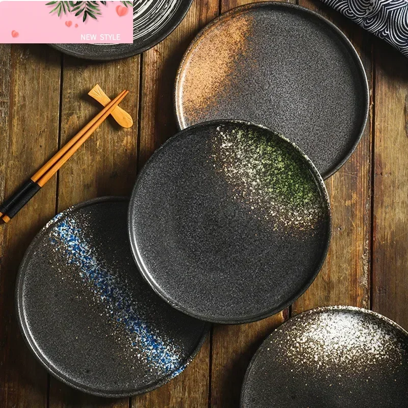 

Тарелка для стейка, домашняя керамическая тарелка в западном стиле, итальянская тарелка, японская тарелка для суши, завтрак, десерт, креативная пицца