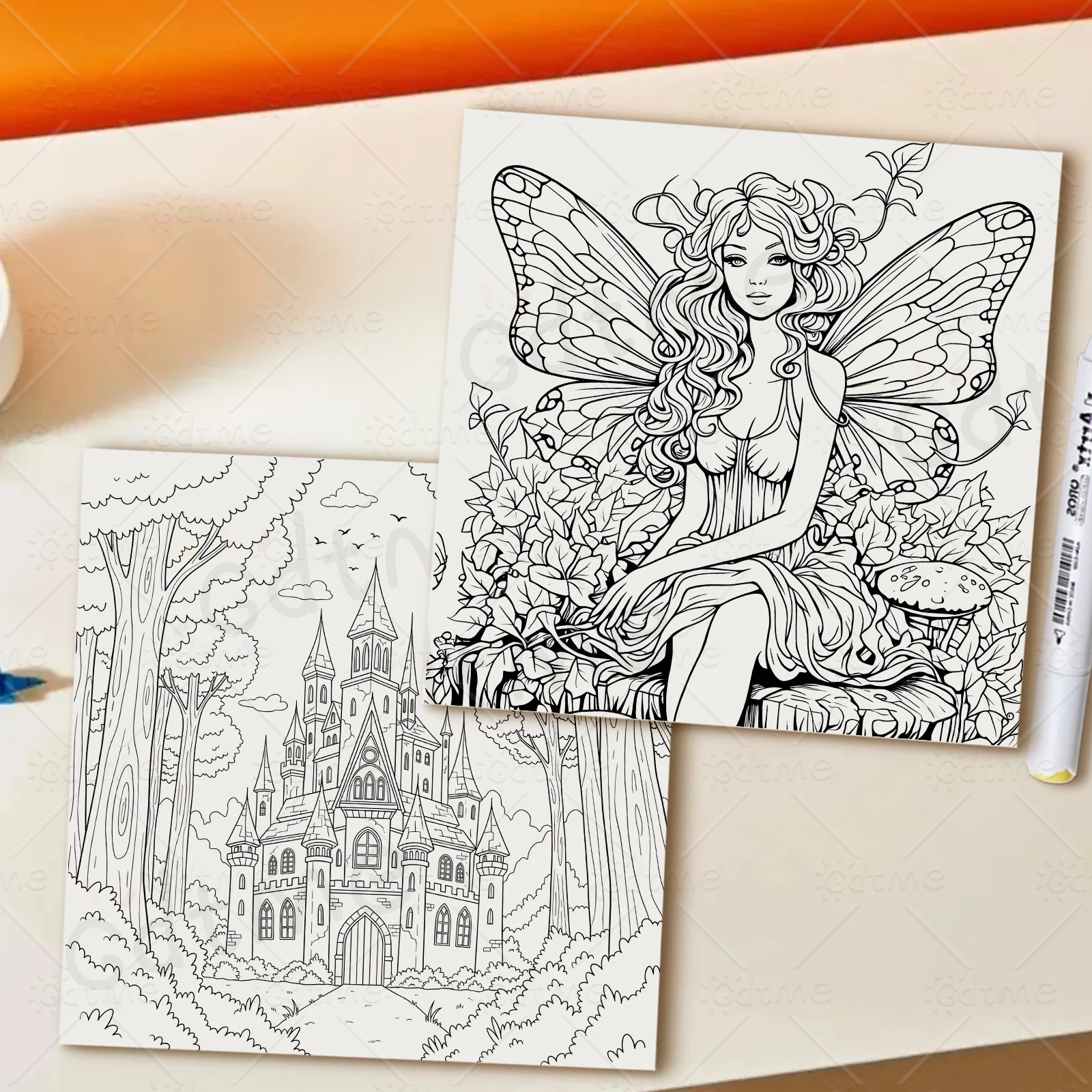  FAIRYLAND Malbuch für Erwachsene zur Stressabbau – Kunsttherapie gegen Angstzustände und Achtsamkeit mit kreativen Malseiten – Detail 7