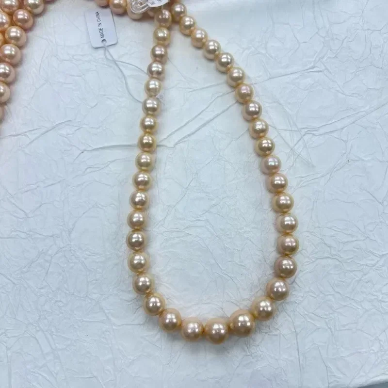 

Ожерелье из натурального золота с розовым жемчугом 11-12 мм, бесплатная доставка