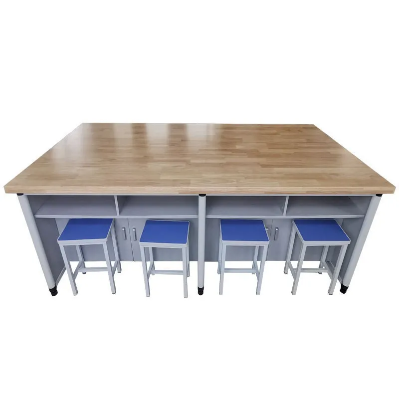 General Technology Comprehensive Practice Experimental Table Student Solid Wood Steel Frame Table
