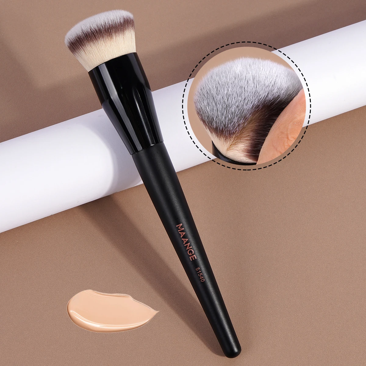 MAANGE 3PCS Makeup Brushes Set for Cosmetic Foundation Powder Blush Concealer Kabuki Blending Skin-friendly Beauty Tools