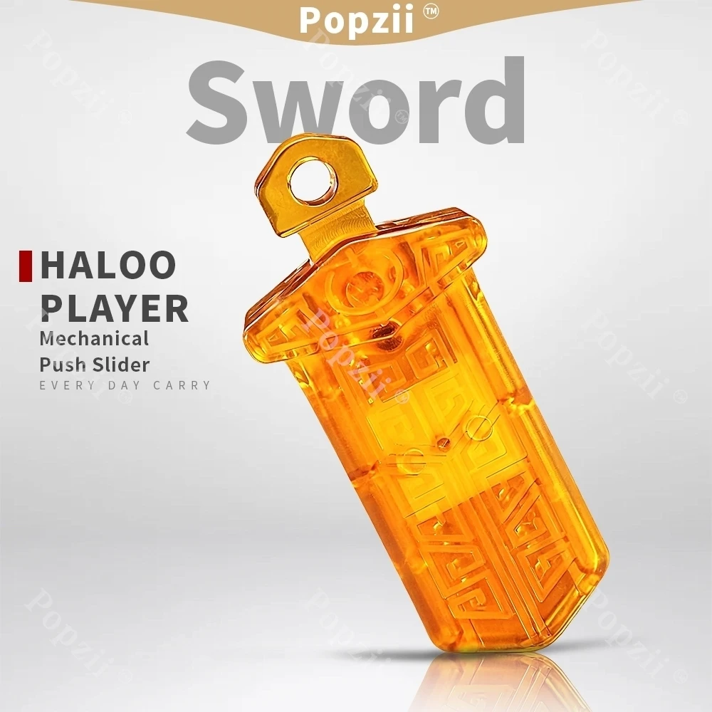 HALOO PLAYER Sword PEI EDC Механический мульти-орбитный слайдер-слайдер Непоседающая игрушка Интенсивный DingDing Push Slider Тревожные игрушки