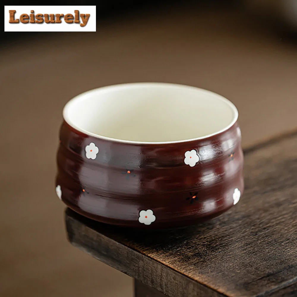 550ml Japanese Powder Yin Hawthorn Red Tea Washing Cup Hand-painted Small Flower Tea Residue Tank Kung Fu Teaware Jianshui