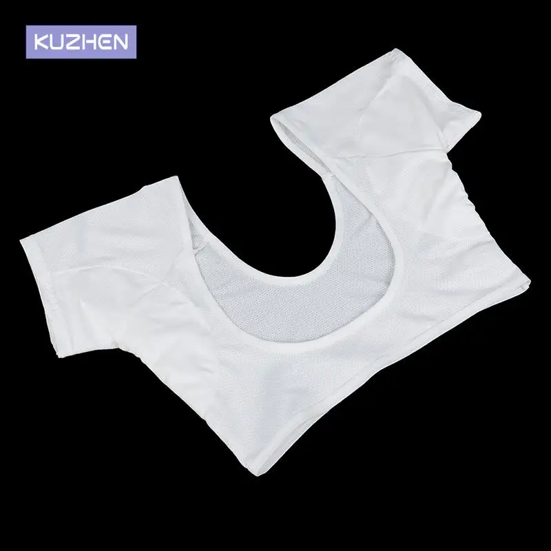 1 Pc Reusable Washable Underarm Armpit Sweat Pads Perfume Absorbing Sweat T-shirt Shape Sweat Pads Size M/L