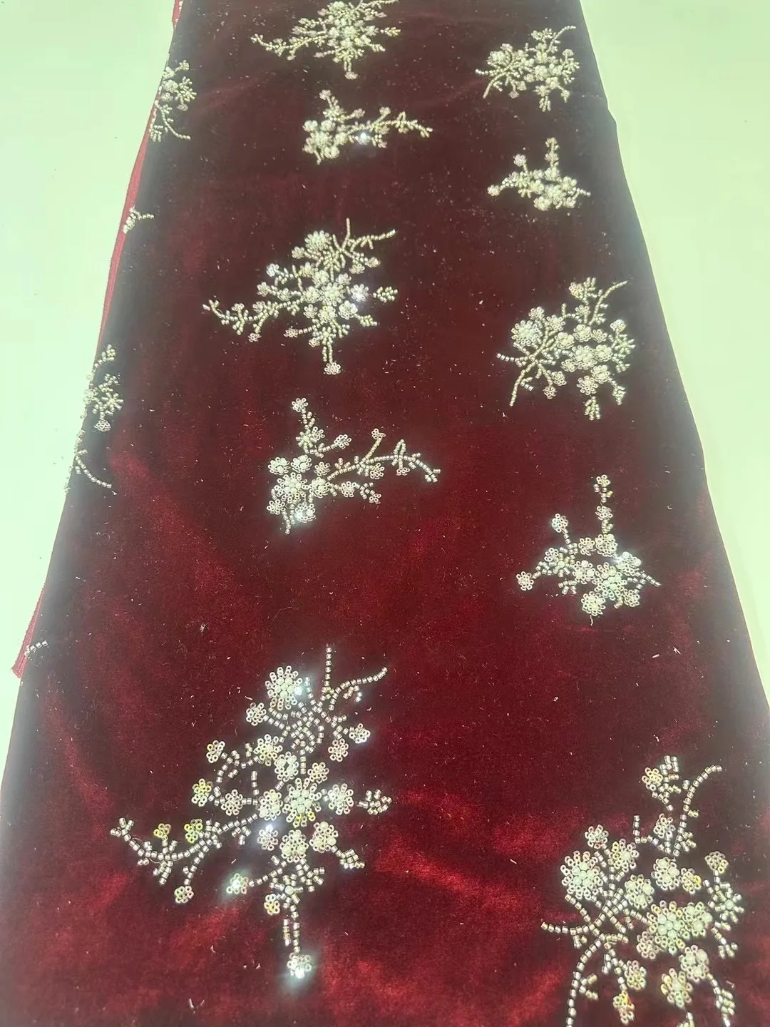African Handmade Beads Velvet  - Embroidery Net Dress review and price