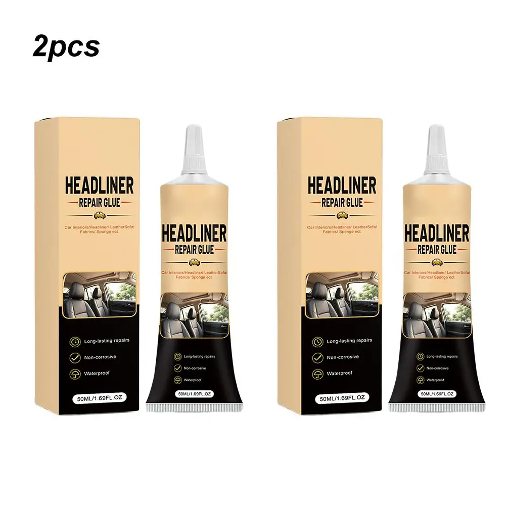 Long-lasting Repairs Adhesive 50ml Non-corrosive Waterproof Quick Drying Car Roof Liner Repair Adhesive Tear Restoration Bonding