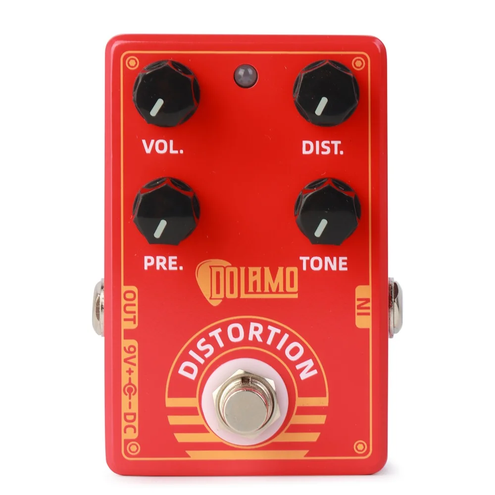 

Dolamo D-9 Distortion Guitar Effect Pedal Effects Processors with Volume Presence Tone Controls True Bypass Pedal Guitarra