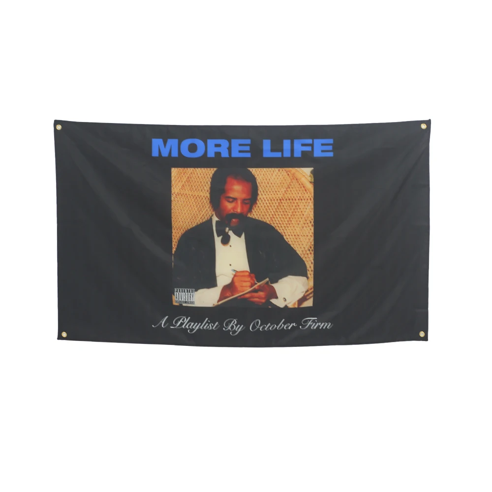 More Life Flag Music Album Tapestry Banner For Bar Beer House College Dorm Room Man Cave Tailgates And Parties