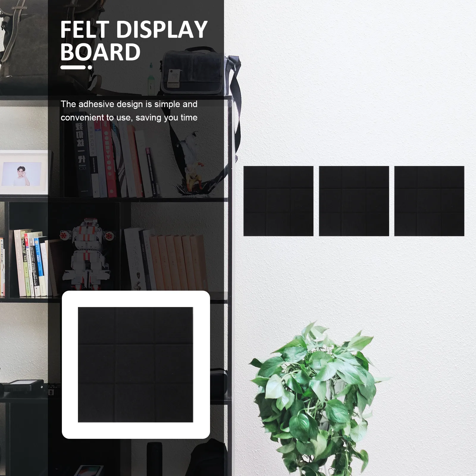 Bulletin Felt Board Announcement Creative Reminder Wall Message Memo Notice Board for Photo Display Office Classroom