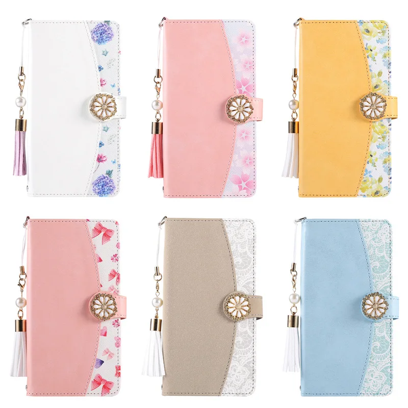 

Magnetic Flip Built-in Wallet Card Slots Phone Cover for iPhone Air 17 16e 15 14 13 12 11 Pro Max 7 8 Plus XR XS Max with Tassel