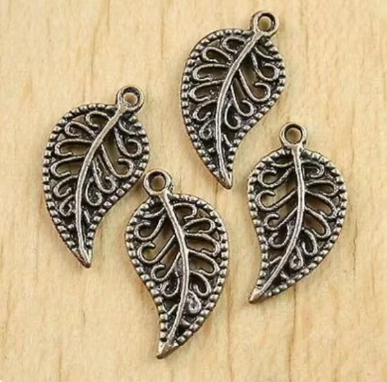 50 stücke 19*10mm antike Bronze blatt Design Charms Ergebnisse für die Schmuck herstellung hwh0585