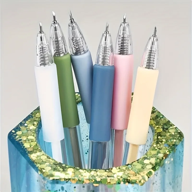 7Pcs Art Scissors & Cutter Pen Set, Cutting Tools for Scrapbook, Sticker, Carton Cutting, School & DIY Craft Supplies