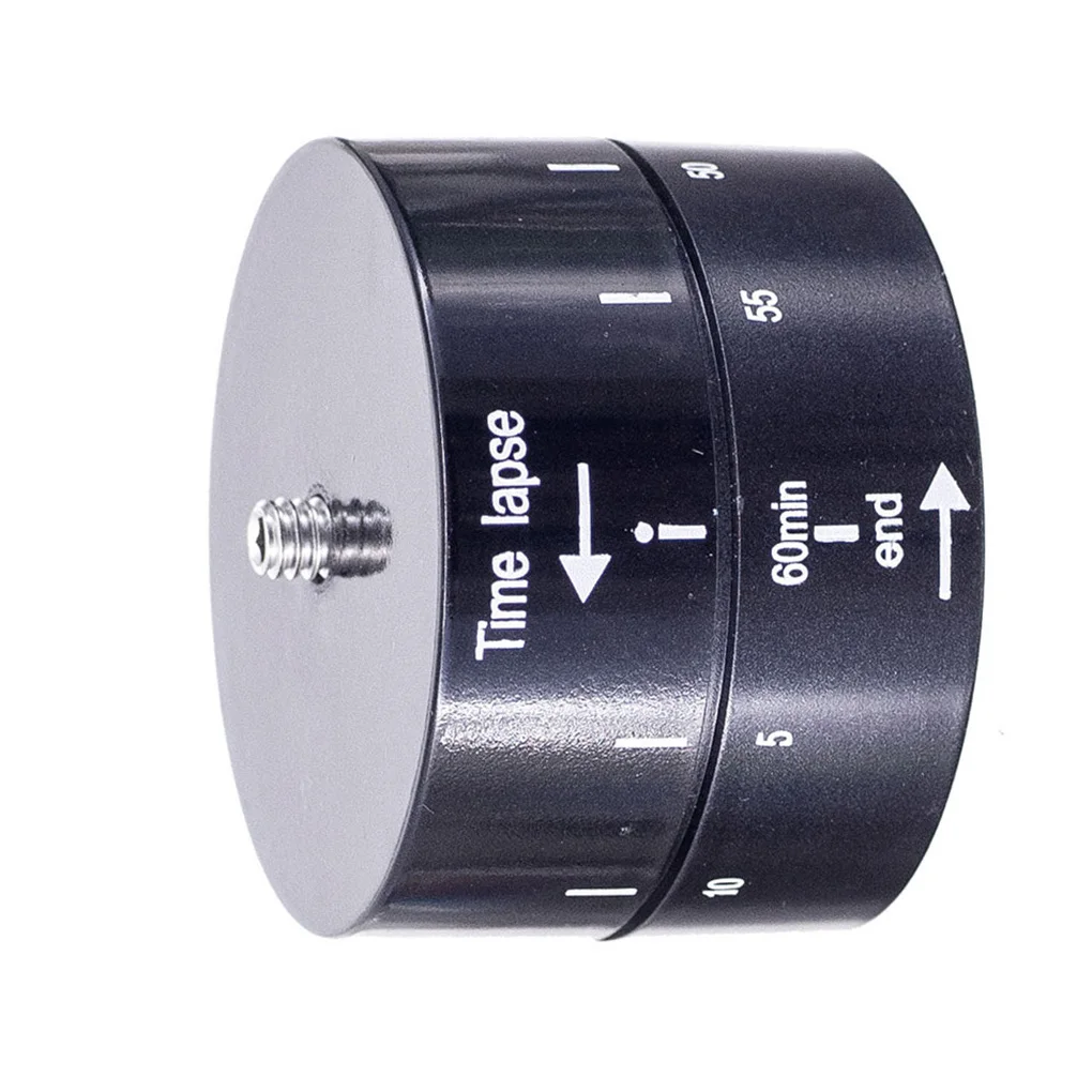 360 درجة 60 دقيقة انخفاض الوقت مؤقت تلقائي ترايبود رئيس كاميرا رياضية التصوير تأخير إمالة طقم محوّل أسود 5.8 سنتيمتر