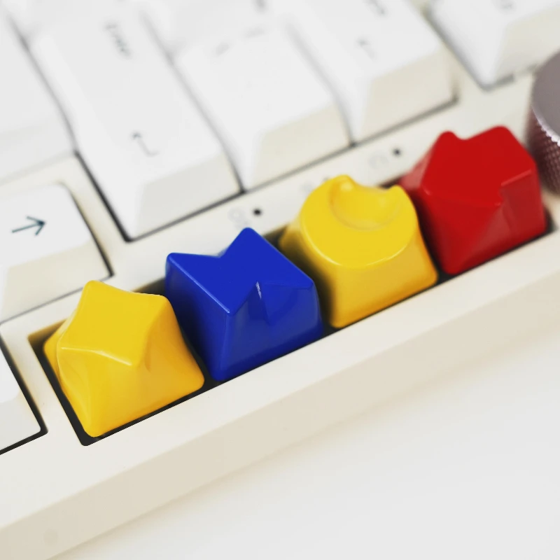 

Minimalist Baked Paint High Gloss Keycaps Customized Zinc Alloy Point Keycap Keyboard Cap for Mechanical Keyboard Accessories