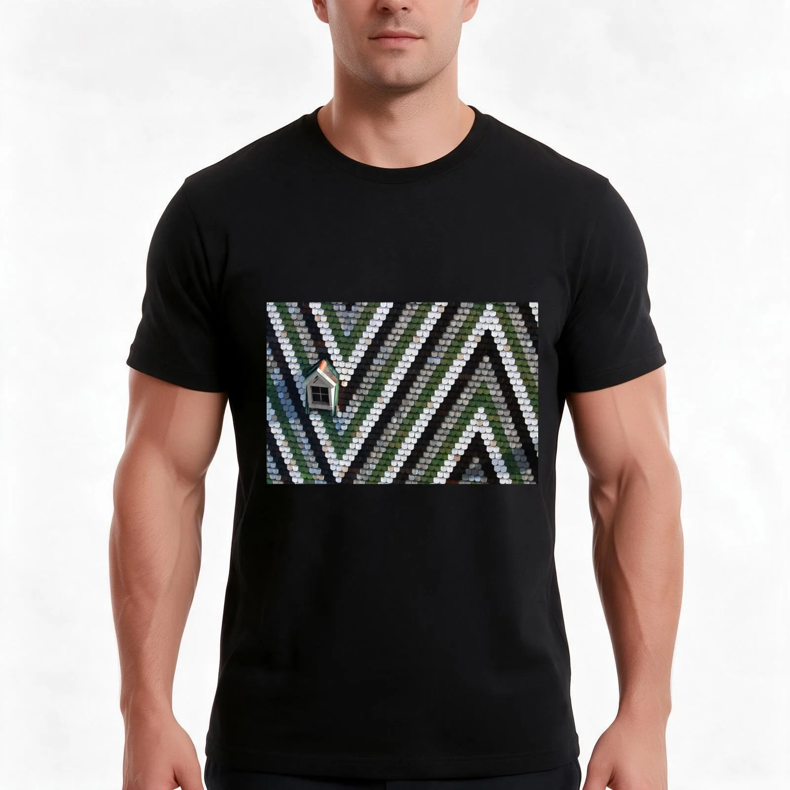 Saint Stephen Church roof detail Vienna Austria T-Shirt, Summer Casual Cotton Tee, Oversized Streetwear Tops, Unisex Men Women
