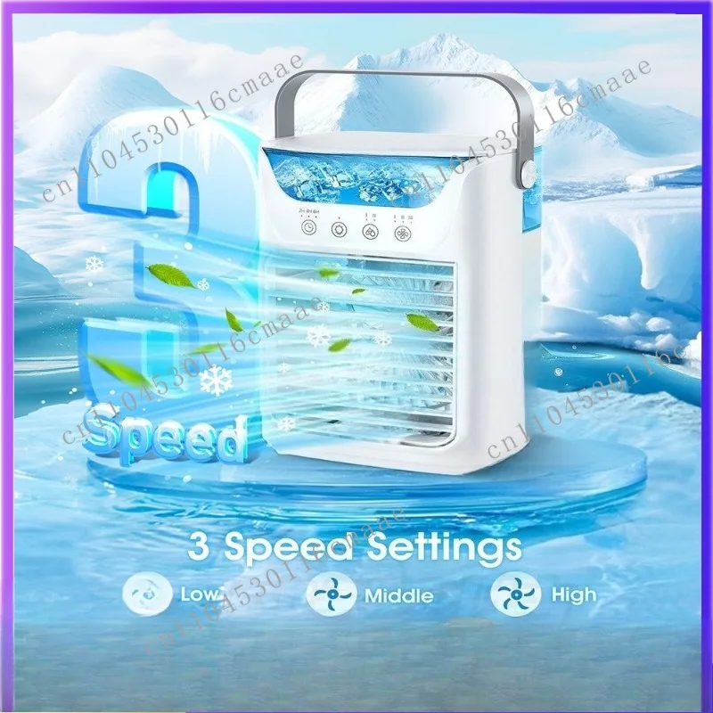Third-gear Colorful Light Desktop Cold Fan Air Conditioner USB700ML Water Tank Adjustable Up and Down Second-gear Atomization