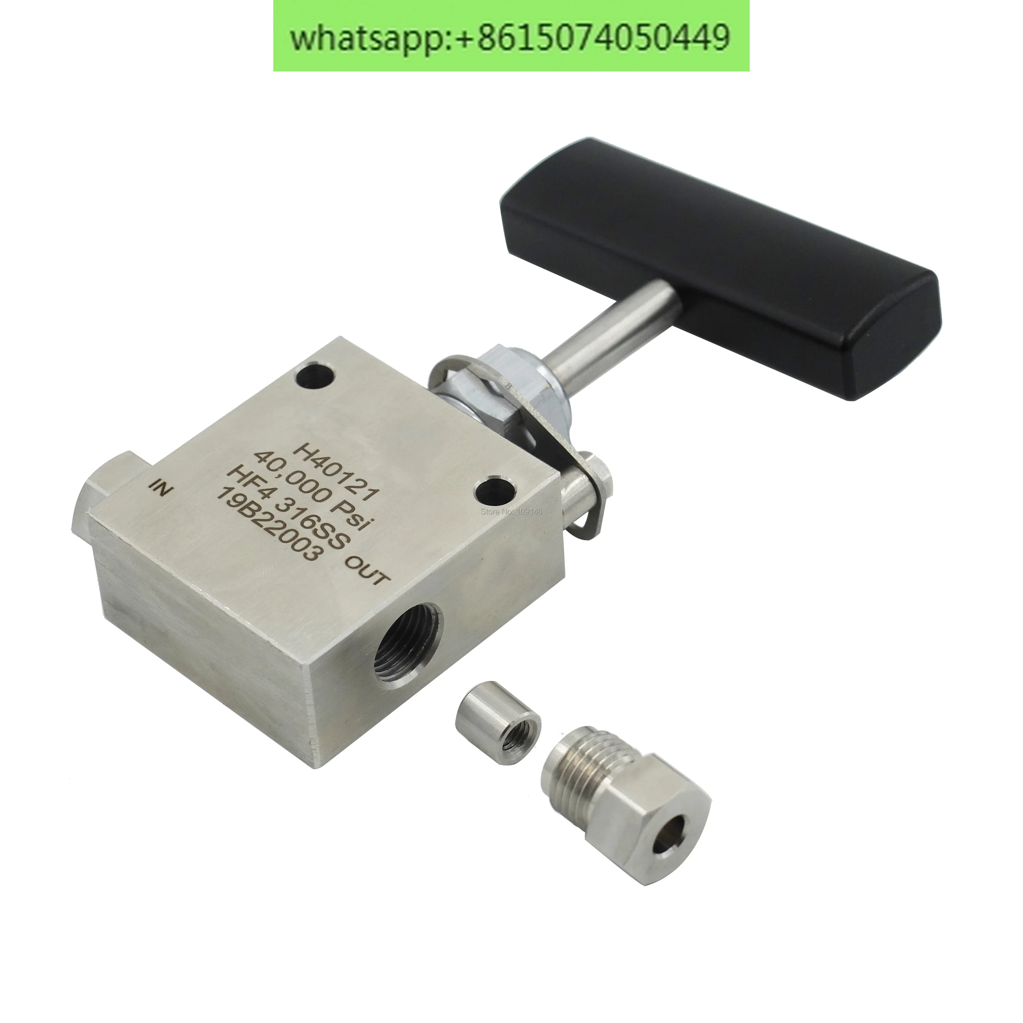 

Model : HS30132 3/8'' size 30,000 PSI ultra high pressure instrument SS316 needle valve for Fluid system