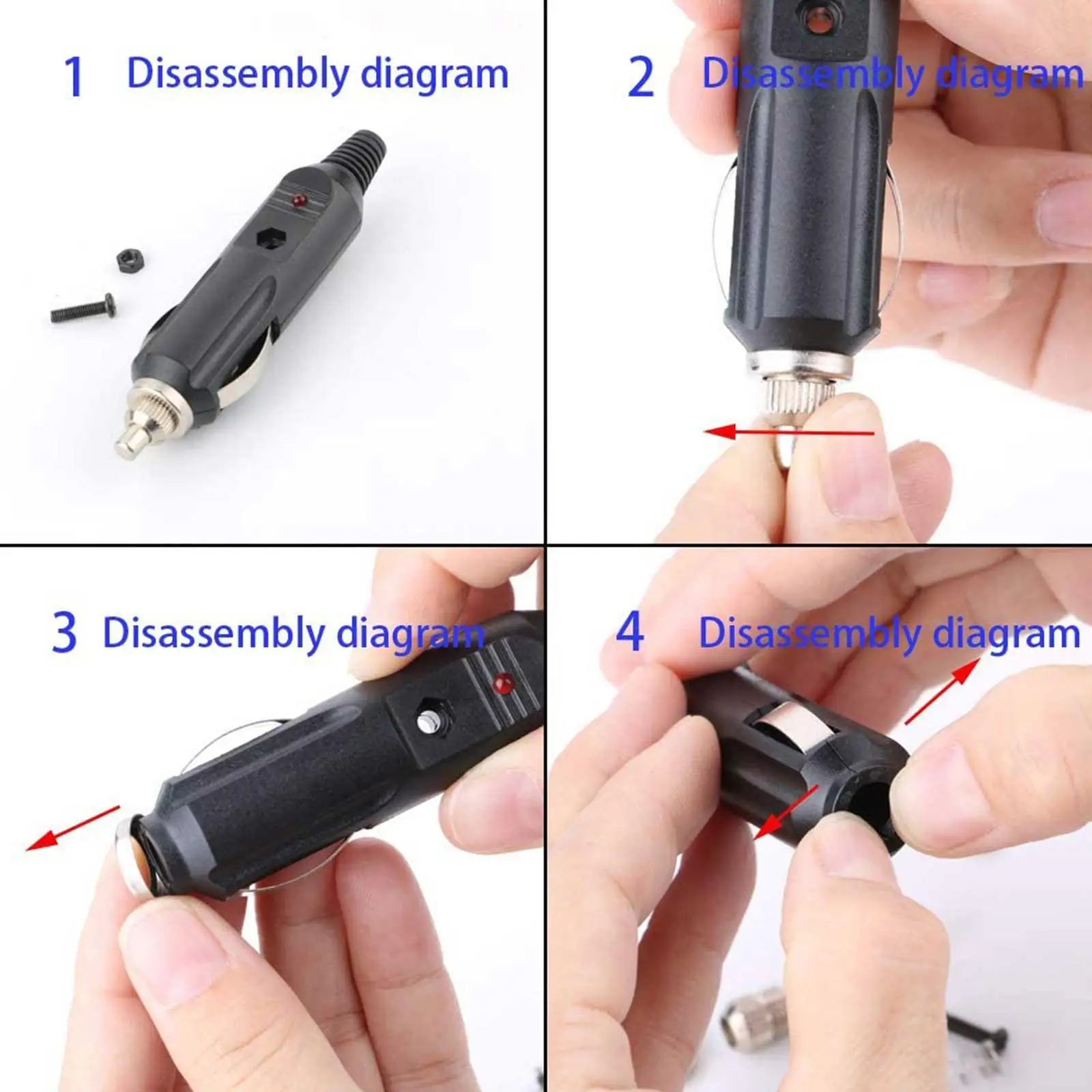 12V 24V Auto Zigaretten anzünder Stecker Stecker LED Steckdose Stecker Adapter Auto Zigaretten anzünder Innen zubehör – Detail 13