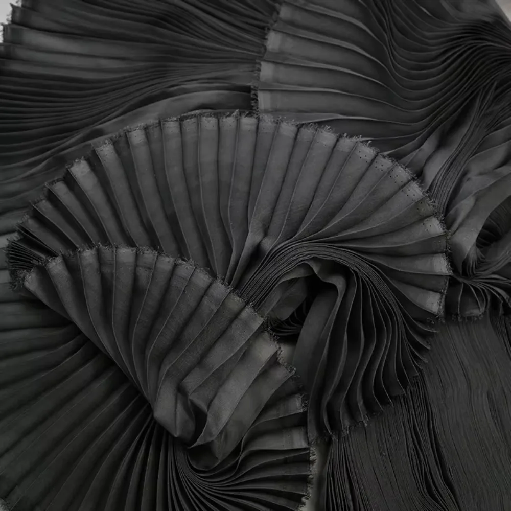 신상 라이트 쉬폰 플리츠 오간자 원단 1야드 수제 주름 천 원단 DIY 재료 천 재봉