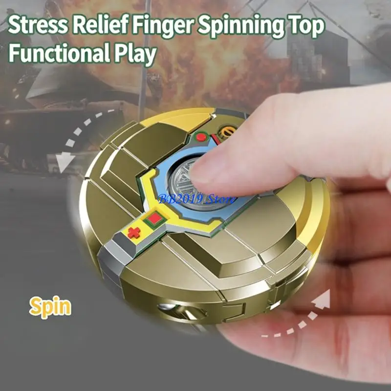 Q0KB Portable Pocket Size Transforming Dinosaur Smooth Spinner Easy Carry Stress Relief Toy for Commute Travel and Daily Use