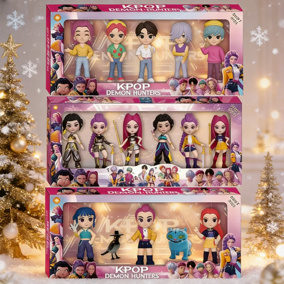 2026 신상품 K-팝 데빌 시리즈 루미 조이 미라 애니메이션 아이돌 그룹 캐릭터 수집용 데스크탑 장식품 새해 선물