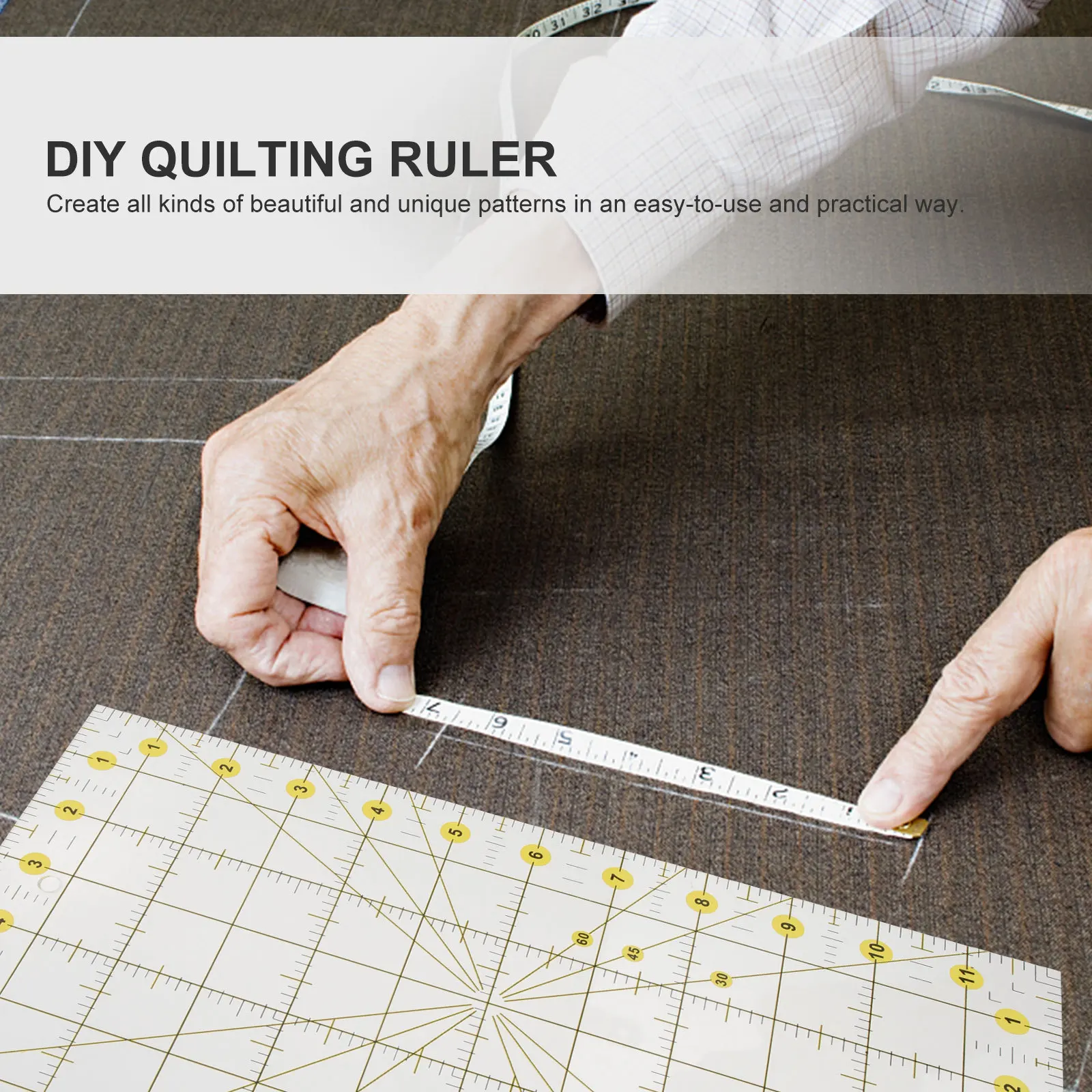 

Clear Durable Quilting Ruler Acrylic Sewing Tool Patchwork DIY Ruler Easy Use Professional Tailors Gift Quilting Templates