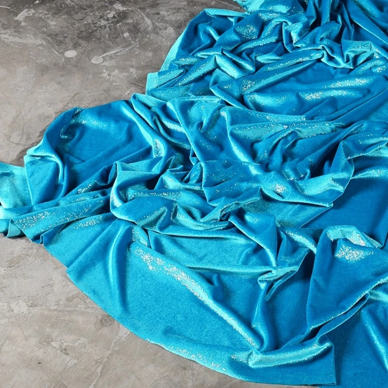 Korean velvet elastic soft draped dress skirt fabric Wholesale Cloth Per Meter Apparel Sewing Diy Material