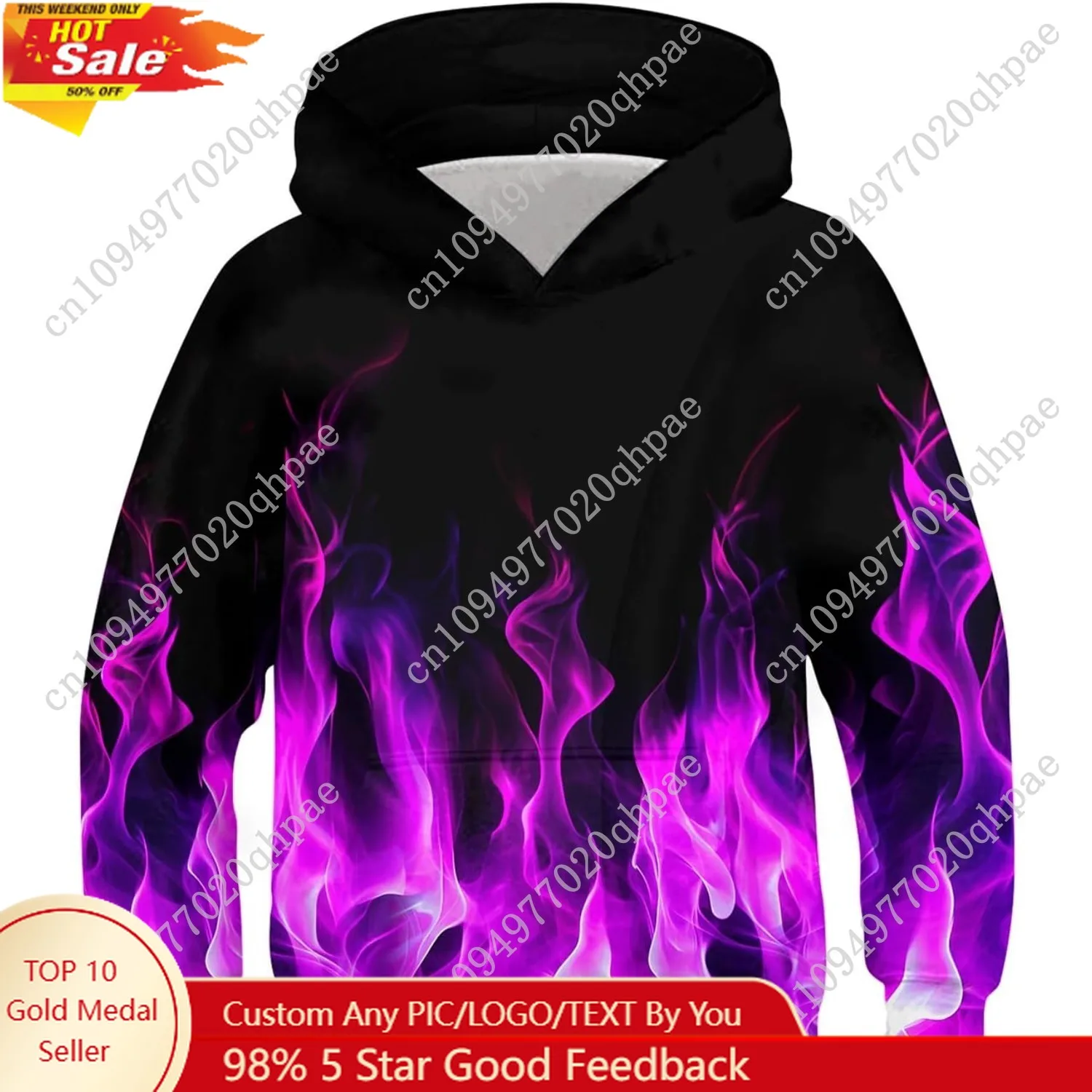 

Boys Girls Hoodies 3D Printed Cool Hooded Lightweight 6-16T Hooded Pullover Sweatshirt for Kids