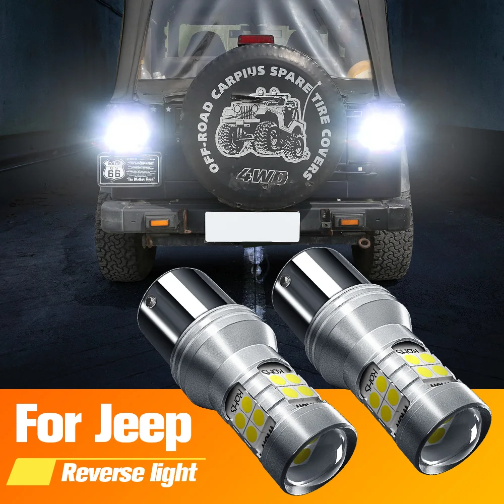 

2x LED Backup Light Blub Reverse Lamp P21W BA15S 1156 Canbus For Jeep Wrangler 2 TJ 1999 2000 2001 2002 2003 2004 2005 2006 2007