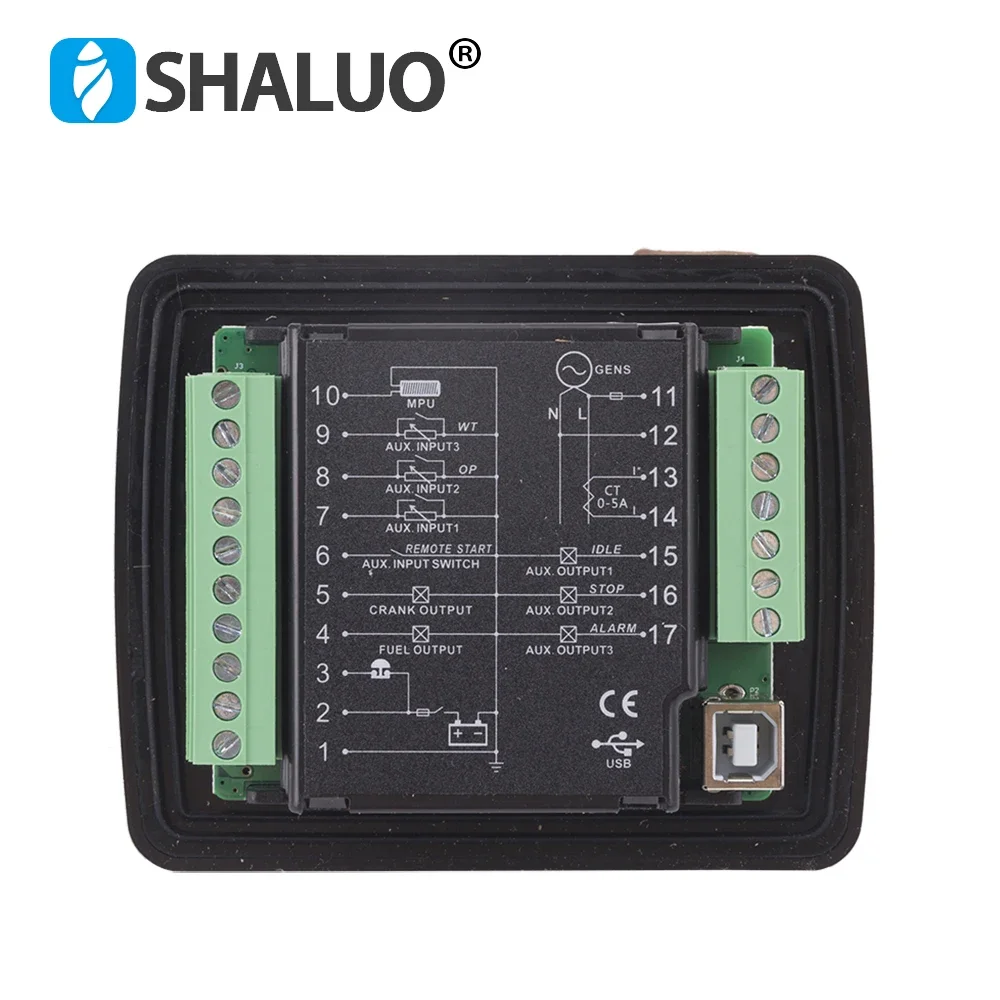 Mebay DC30D Generator-Steuermodul, kleines Diesel-Generator-Controller-Panel mit programmierbarer USB-Schnittstelle, Generatorteile