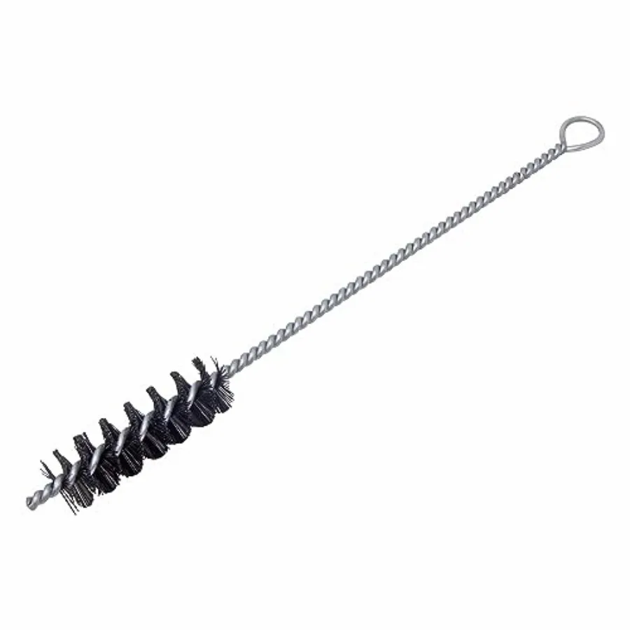 

Brush Research 84 Spiral Twist Brush Nylon 6/12 Single Stem 1-1/8" Diameter 0.017" Wire Diameter 9" Shank Length 12" Length Han