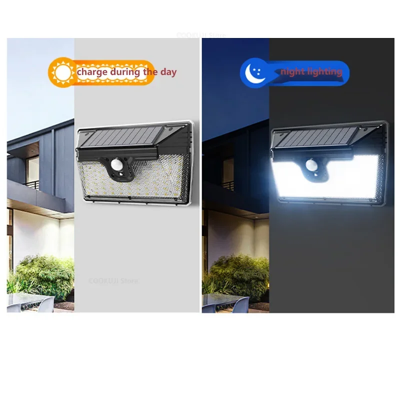 Imagem -03 - Xiaomi 218 Led Corpo Sensing Luz Solar à Prova Impermeável Água ao ar Livre Luz de Parede Jardim Rua Paisagem Spotlight Parede Solar Luz de Inundação