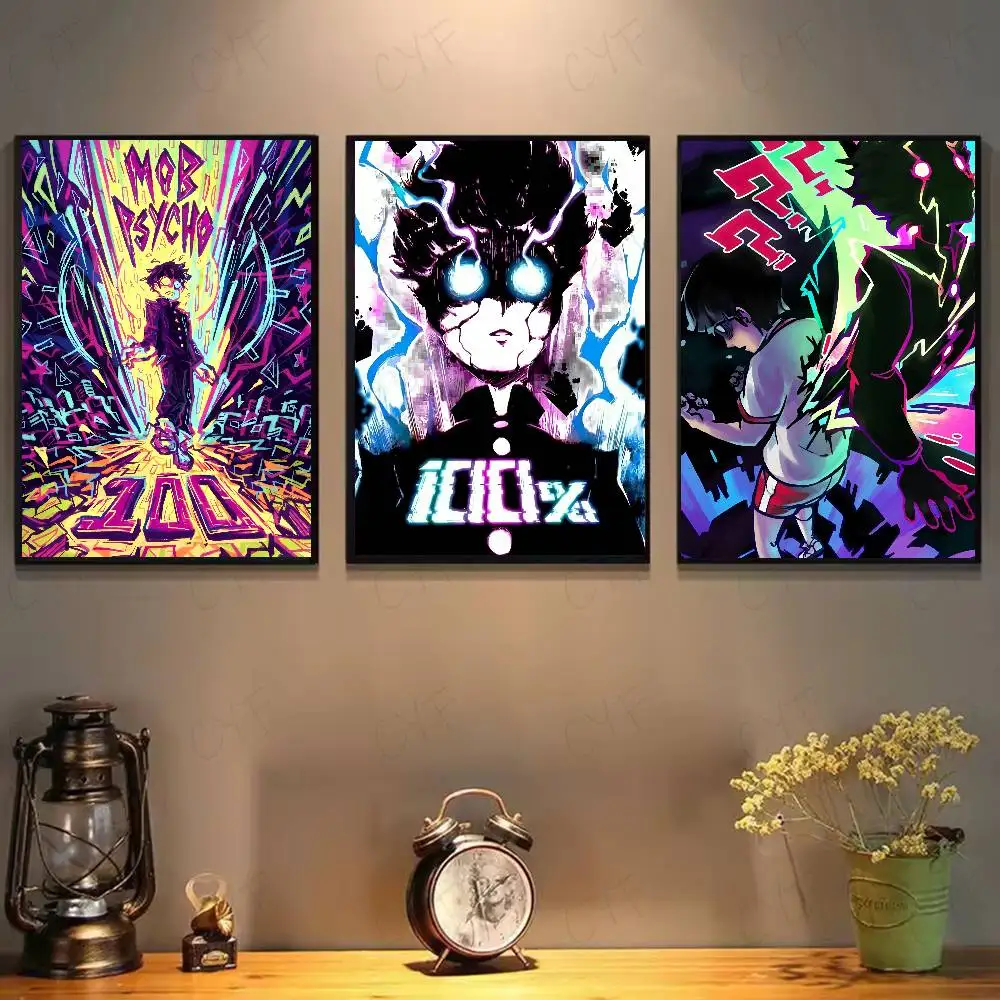 ملصق أنيمي M-Mob Psycho 100 جدار لاصق مقاوم للماء لغرفة المعيشة المنزلية وغرفة النوم والديكور الجمالي