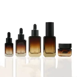 10pcs/pack Empty Refillable Glass Dropper Bottle Essential Oil Vial 15ml 30ml 50ml 100ml Spray Lotion Bottles Cosmetic Packing