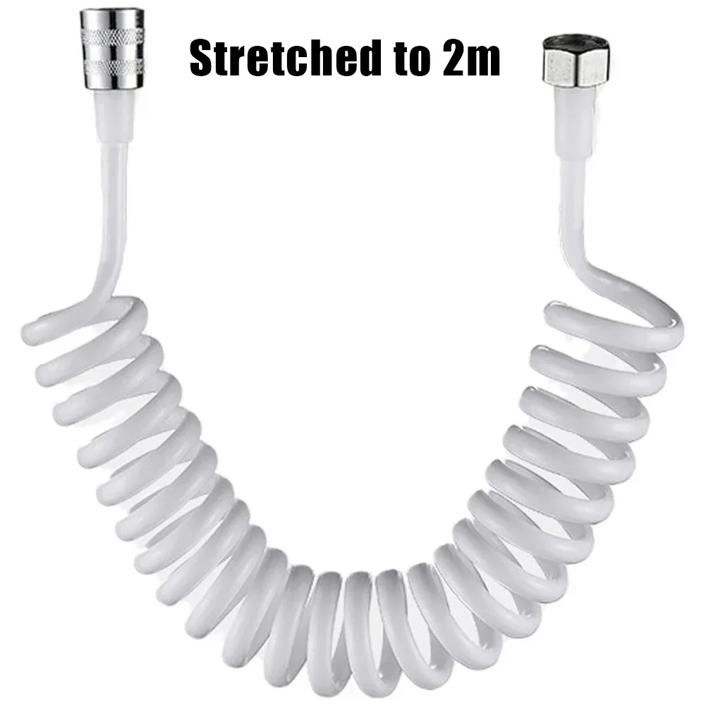 Bathroom Pipe Shower Hose Metal PU Use Telephone Line Style Toilet 1.5M/2M 1pc Accessory Flexible New Practical