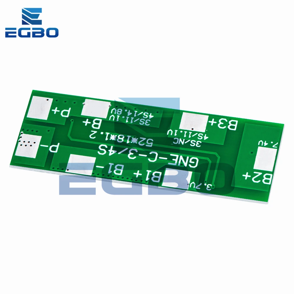 EGBO 4S 8A Polymer Li-ion Lithium Battery Charger Protection Board For 4 Serial 4pcs 3.7 Li-ion Charging Protect Module BMS