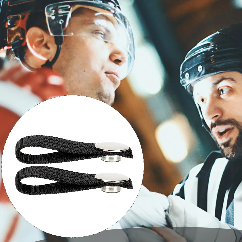 

2Pcs Durable Polyester Quick Release Chin Straps Ice Hockey Chin Straps for Ice Hockey Single Snap Design