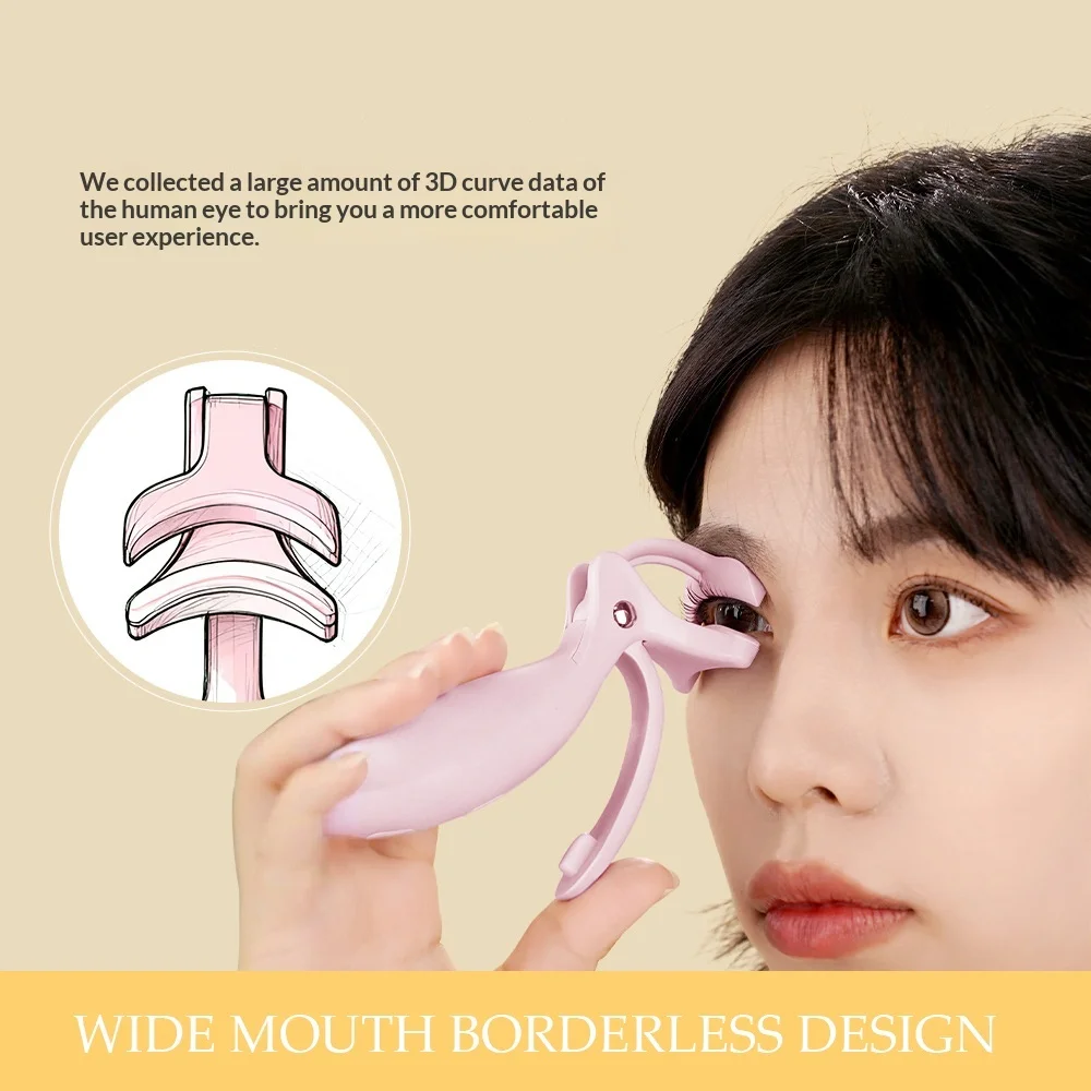 3 Speed Electric Thermal Eyelash Curler Wide Angle 3D Lash Bender Quick Preheat Makeup Tool