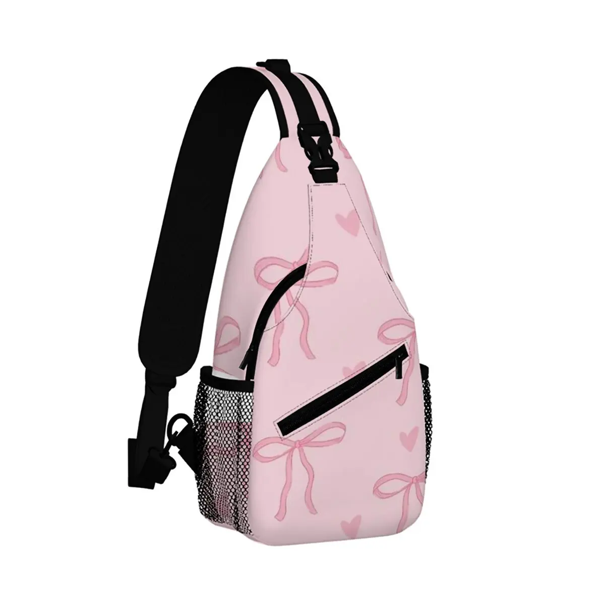 Bow Print Chest Bag Men's and Women's Kids Best Gift 2D Cartoon Large Capacity Outdoor Sports Leisure Fashion Bag