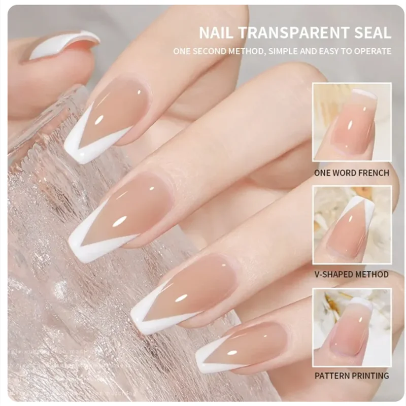 1 Sets of Silicone Transparent Seal Head Large Scraper Nail Color Transfer Tool Nail Art Template Molds Clear Nail Art Stamper