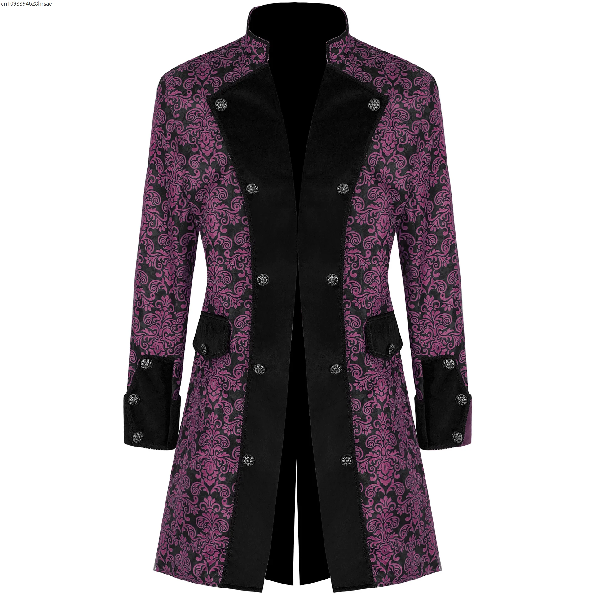 Homens renascentistas vestido gótico cosplay fraque trajes steampunk jaqueta medieval vitoriano nobre cosplay pirata