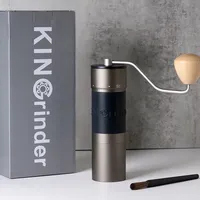 Kingrinder K6 Manual Coffee Grinder Portable Mill 420 Stainless Steel 48mm Stainless Steel Titanium Plating Burr Grinding Tools