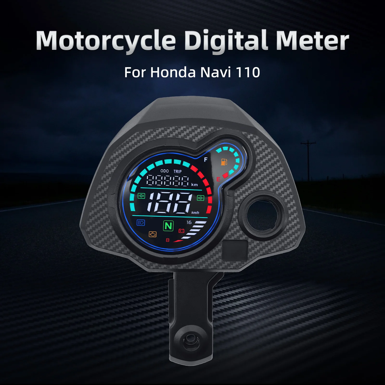Digital Motorcycle Instrument Panel For Honda Navi 110 Digital Meter Tachometer Speedometer Navi LED Odometer RPM
