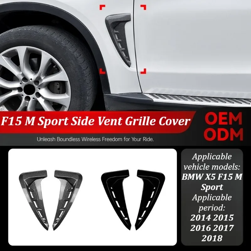 

For BMW X5 F15 2014-2018 M Sport Front Fender Side Vent Grille Cover Sticker Car Exterior Modification Custom Upgrade Auto Parts
