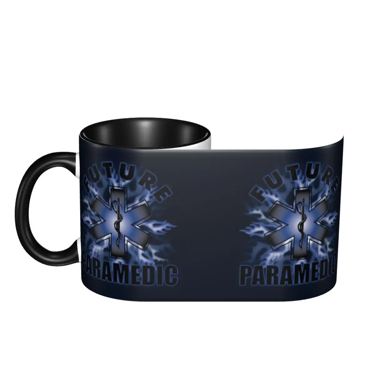 Personalized Star Of Life Mugs DIY EMT Health Care Paramedic Ceramic Tea Milk Coffee Cups