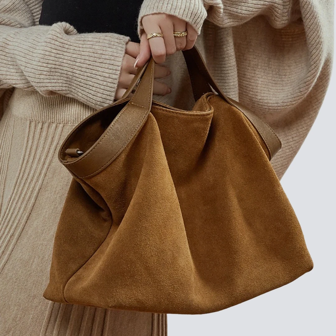 

Новая осенняя женская сумка-тоут из натуральной кожи, большая вместительная винтажная минималистичная сумка через плечо для повседневного использования, модная сумочка