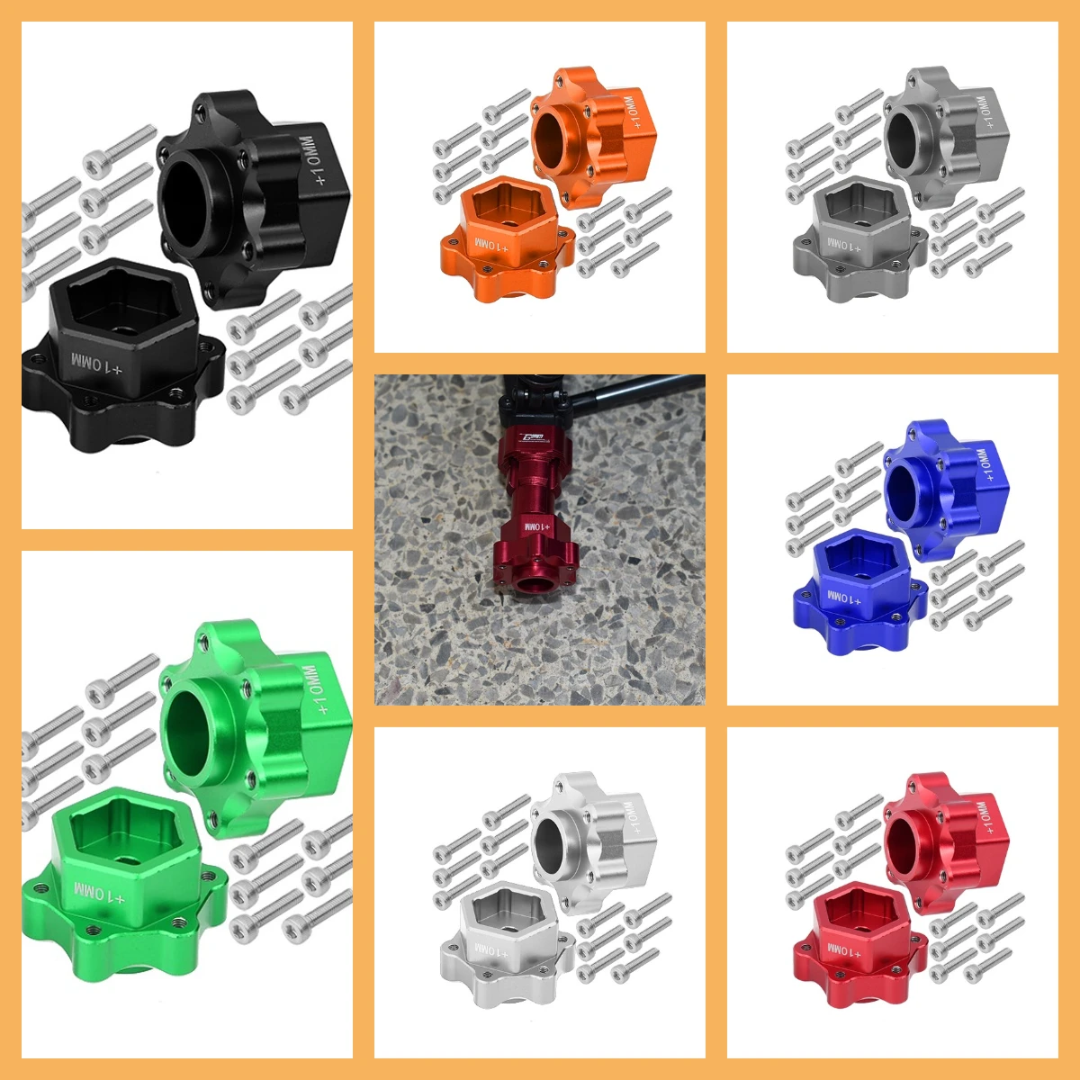 

GPM Alloy Hex Adapters Converter +10mm For LOSI 1/8 LMT Solid Axle Monster Truck