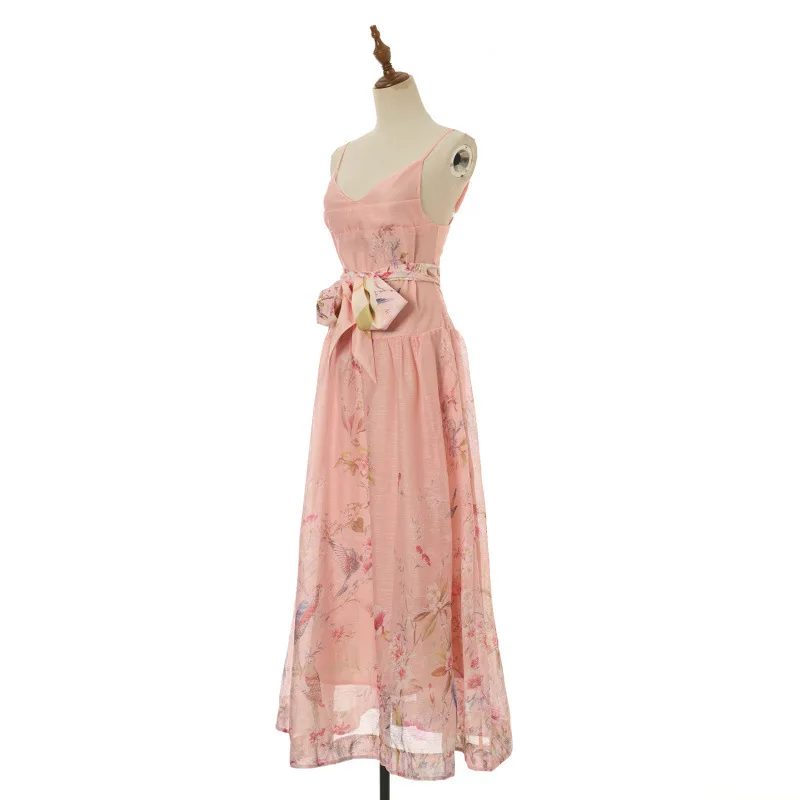 Taille haute Midi Dr Street Sle Vaion Collection coupe ajustée t-shirt couleurs personnalisé imprimé robe à bretelles femme Faion