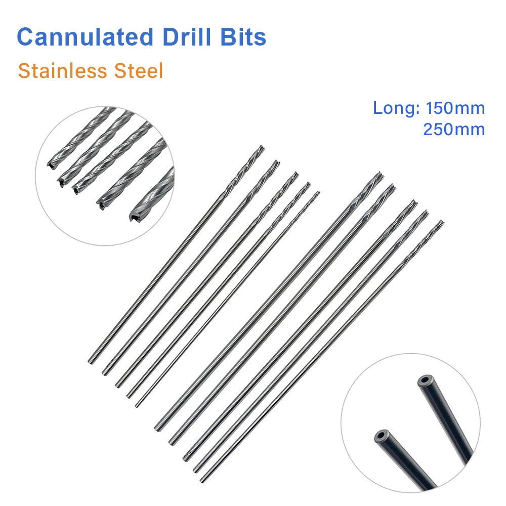 Cannulated Drill Bits Hollow Drill Bits 2.0mm-5.5mm 1pcs Stainless Steel  Orthopedic Instrument